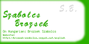 szabolcs brozsek business card